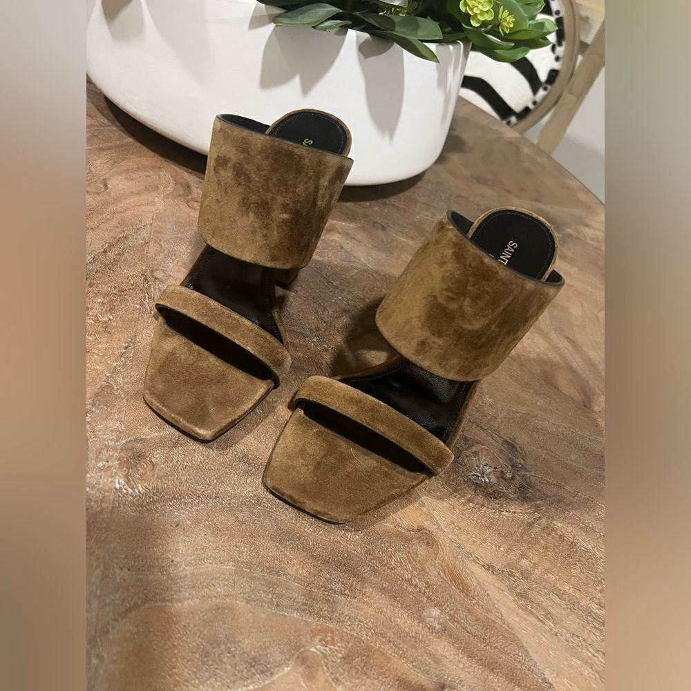 Saint Laurent Oak 100 brown mules NWT Size 7 - Picture 6 of 11